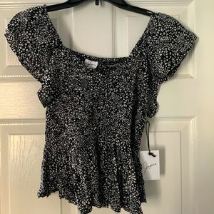 Size medium black with white print